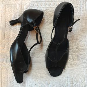 Bloch Black Leather Dancing Shoes Size 8